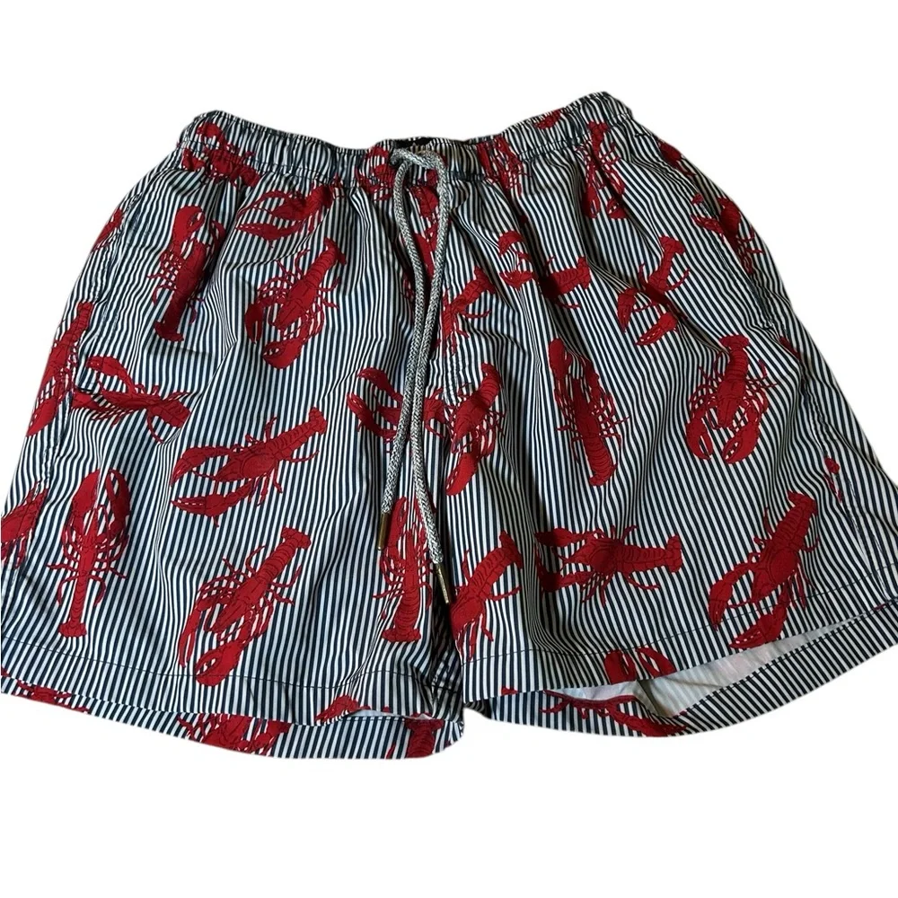 RAINFOREST Men’s Striped Lobster Swimming Trunks